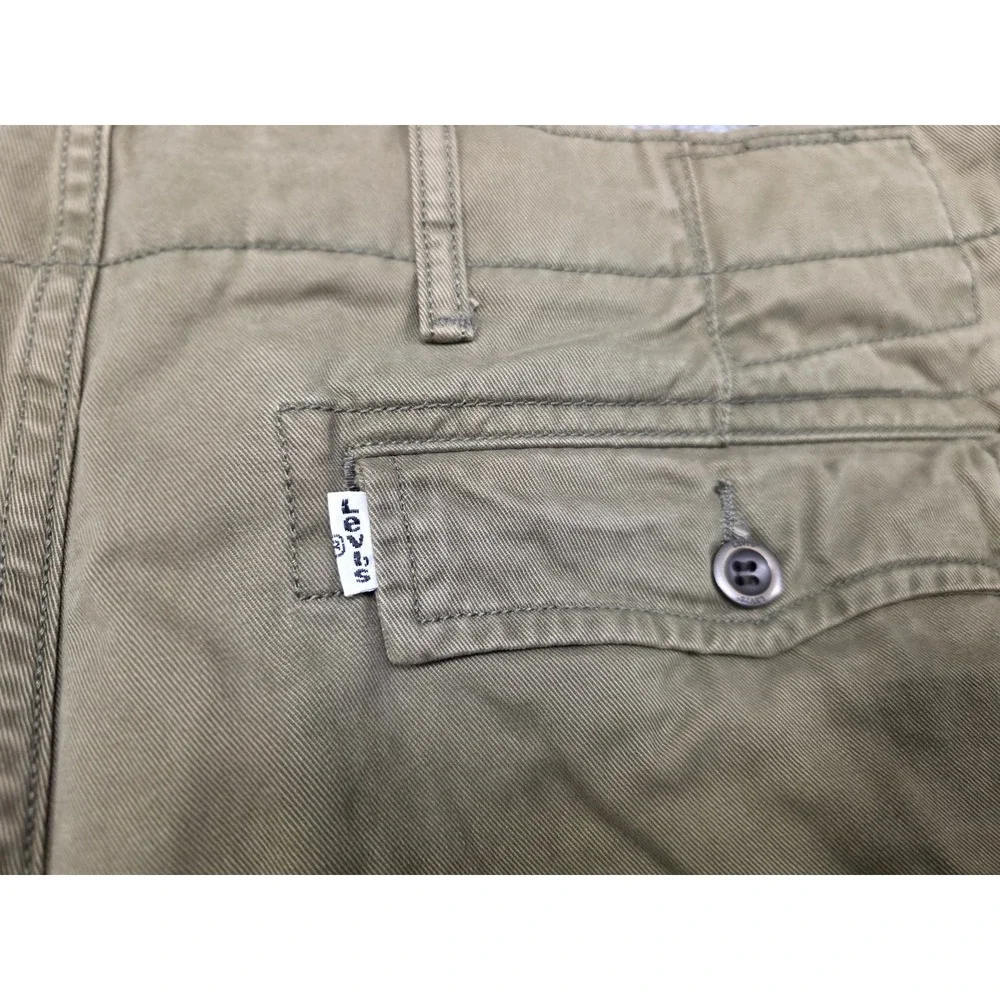 Levi Strauss Mens Olive Green Cargo Pants Straight Leg‎ Utility 38x30 12462-0004